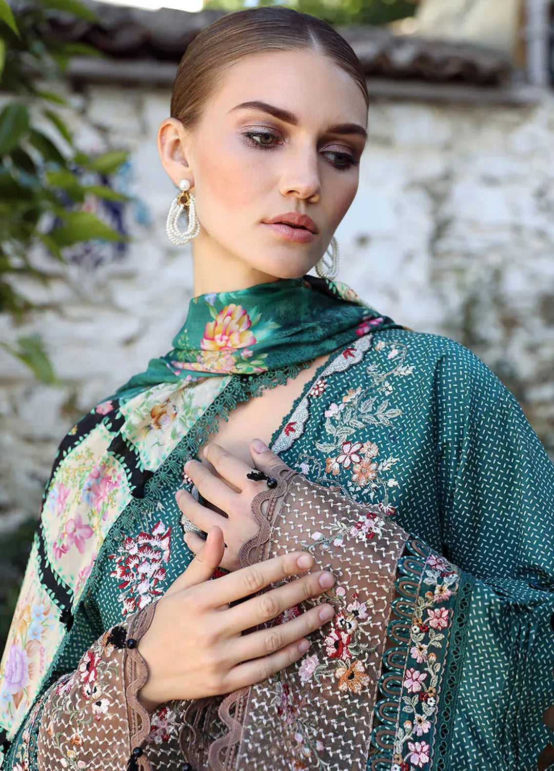 Aylin By Republic WomensWear Embroidered Lawn Suits Unstitched 3 Piece RW24A D2-B - Summer Collection