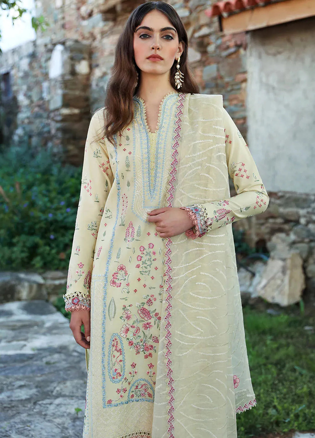 Aylin By Republic WomensWear Embroidered Lawn Suits Unstitched 3 Piece RW24A D7-B - Summer Collection