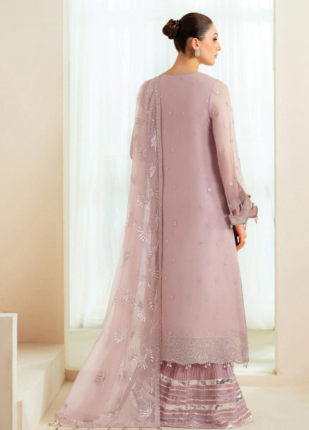 Aymal by Alizeh Fashion Embroidered Chiffon Suits Unstitched 3 Piece AFB25BC D-05 Sira - Luxury Collection