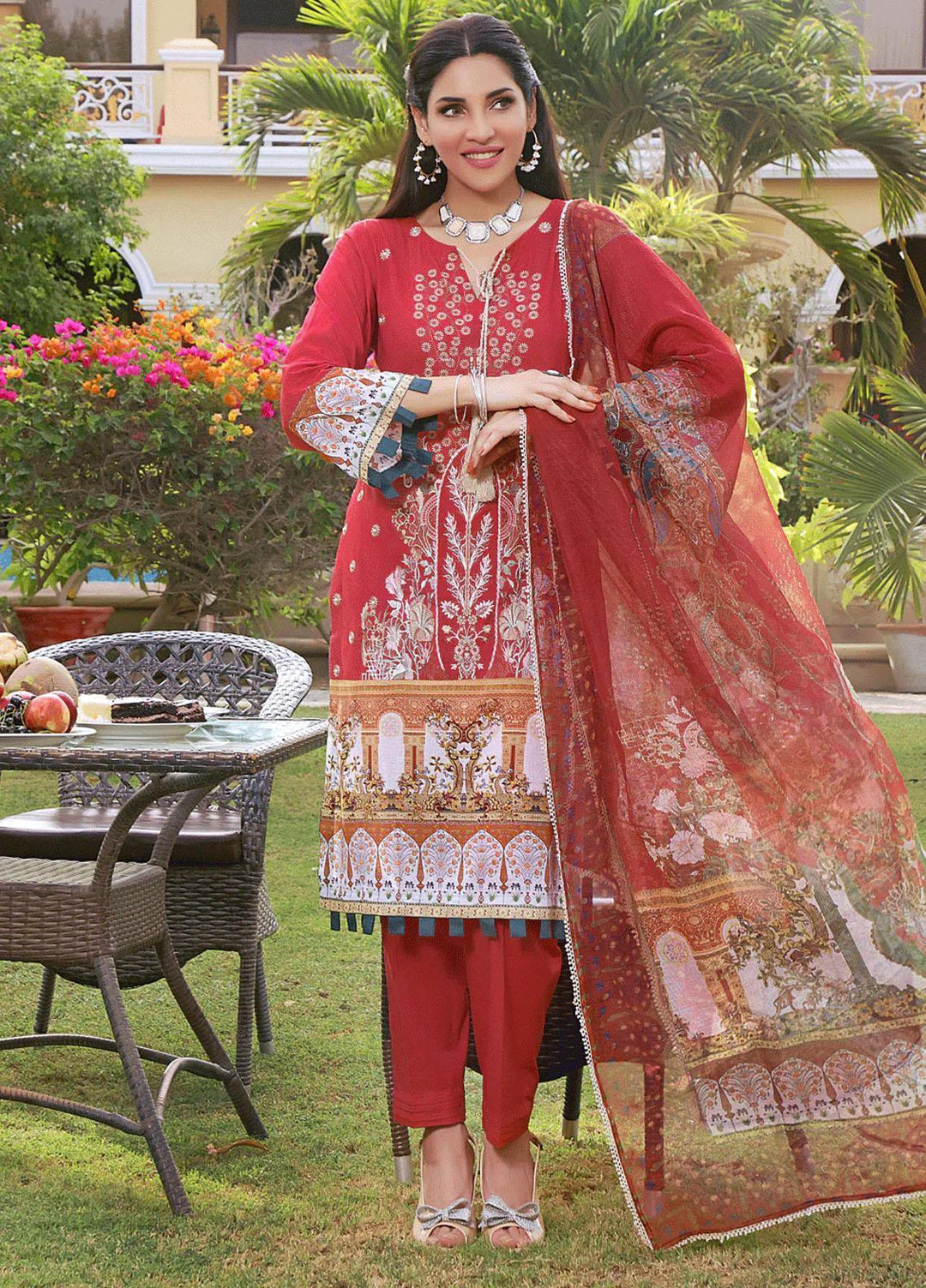 Ayman By Khas Embroidered Lawn Suits Unstitched 3 Piece KHS23A KCNE-1451 - Summer Collection