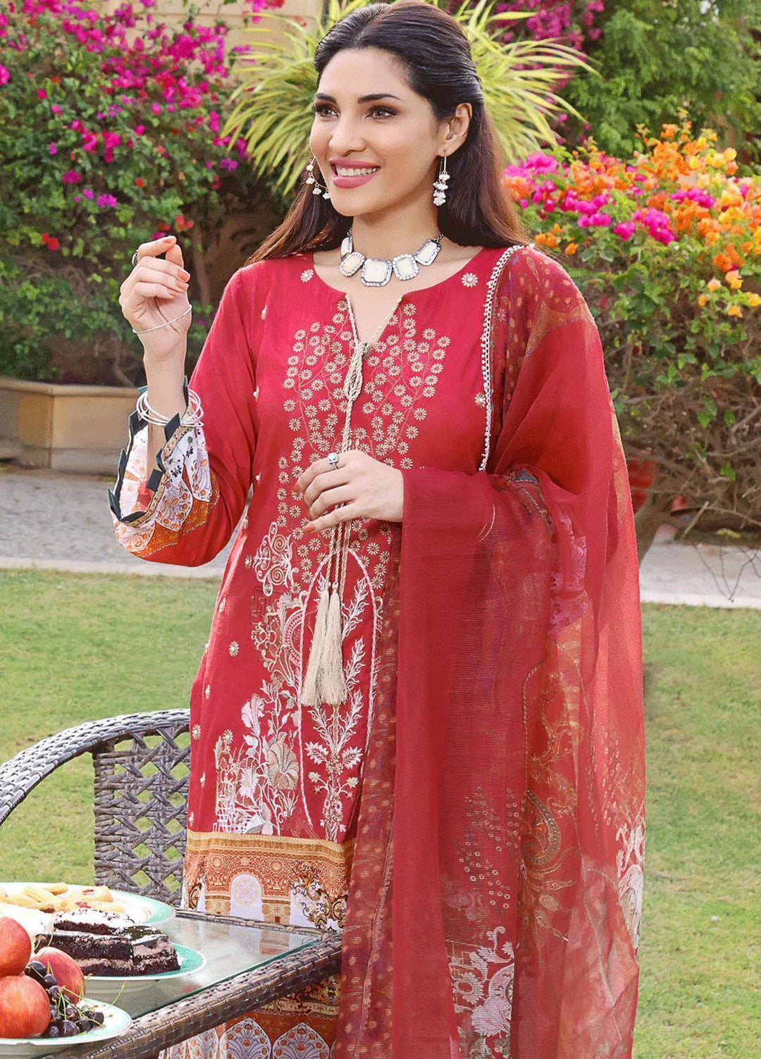 Ayman By Khas Embroidered Lawn Suits Unstitched 3 Piece KHS23A KCNE-1451 - Summer Collection