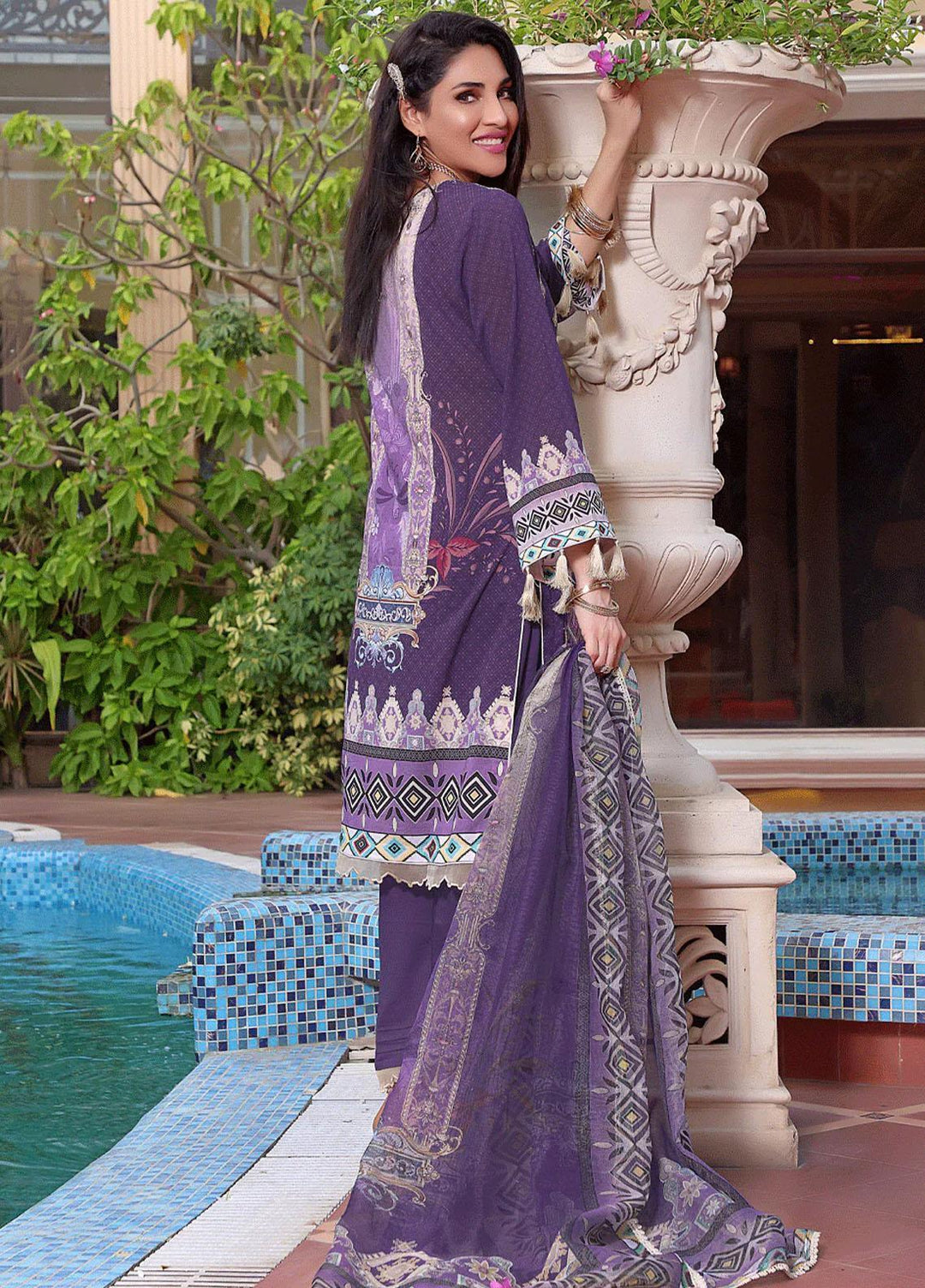 Ayman By Khas Embroidered Lawn Suits Unstitched 3 Piece KHS23A KCNE-1453 - Summer Collection