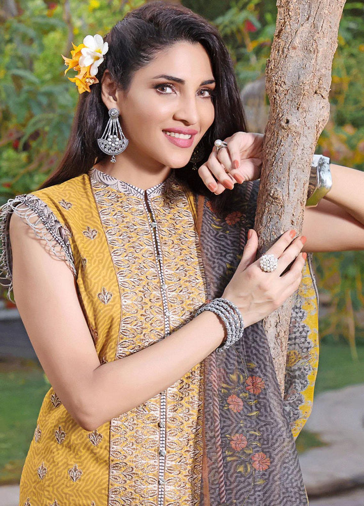 Ayman By Khas Embroidered Lawn Suits Unstitched 3 Piece KHS23A KCNE-1454 - Summer Collection