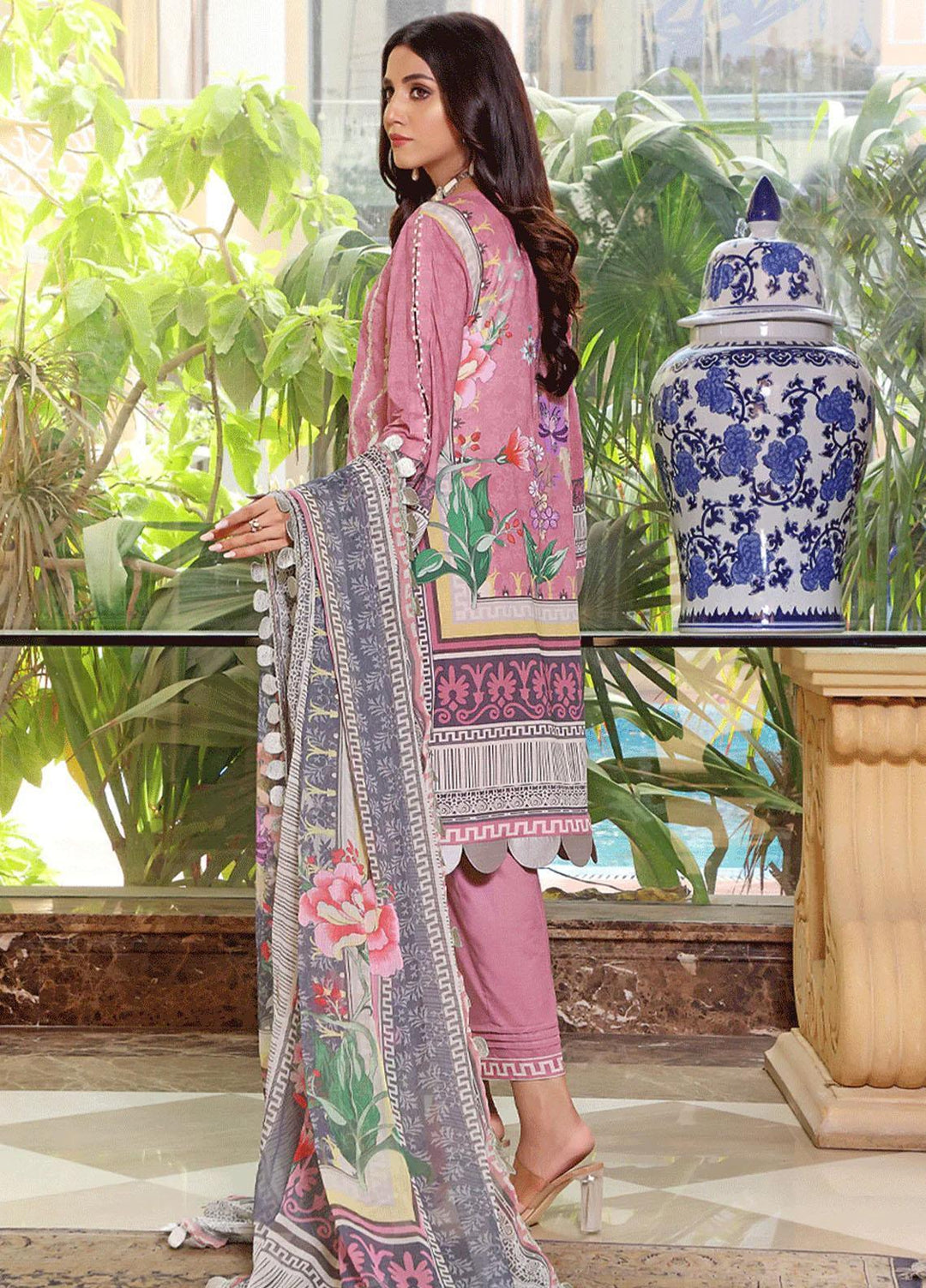Ayman By Khas Embroidered Lawn Suits Unstitched 3 Piece KHS23A KC-1421 - Summer Collection