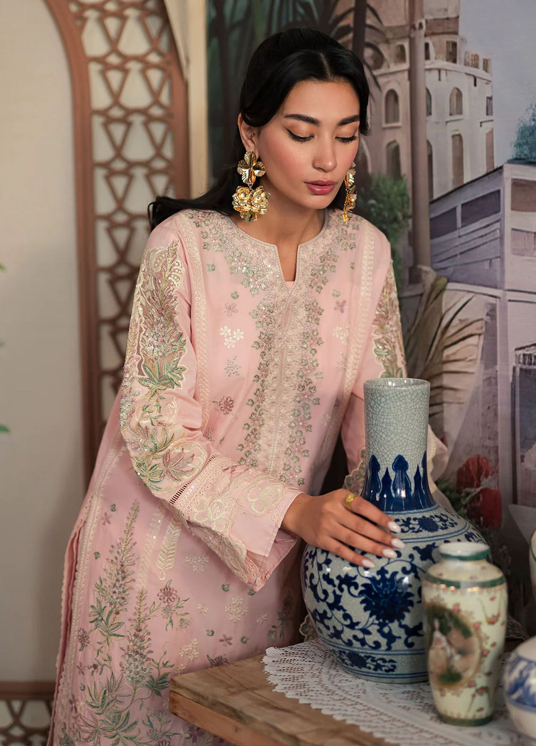 Ayra By Emaan Adeel Embroidered Lawn Suit Unstitched 3 Piece EA24AL AR-01 - Luxury Summer Collection