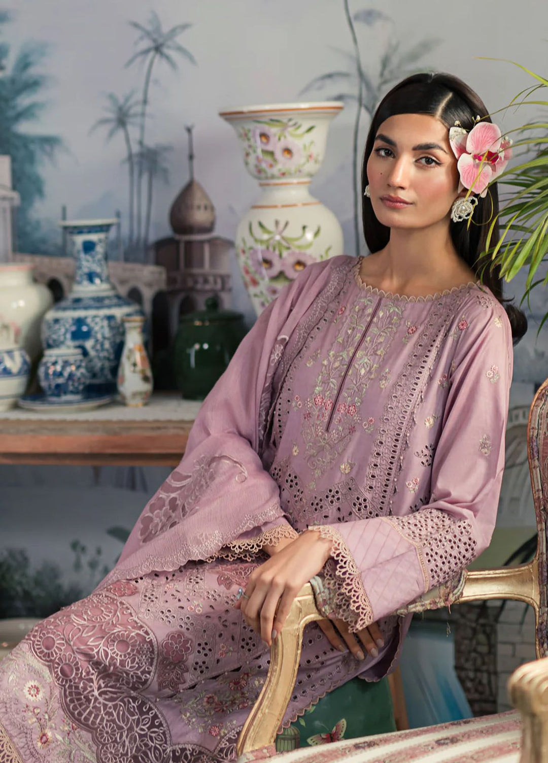 Ayra By Emaan Adeel Embroidered Lawn Suit Unstitched 3 Piece EA24AL AR-03 - Luxury Summer Collection