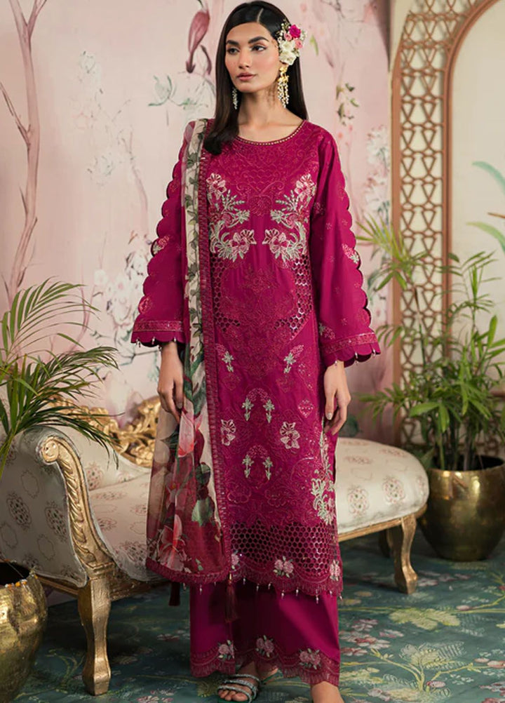 Ayra By Emaan Adeel Embroidered Lawn Suit Unstitched 3 Piece EA24AL AR-04 - Luxury Summer Collection