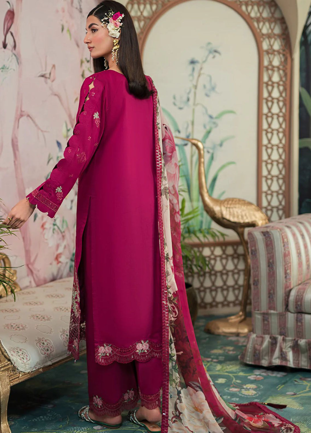 Ayra By Emaan Adeel Embroidered Lawn Suit Unstitched 3 Piece EA24AL AR-04 - Luxury Summer Collection