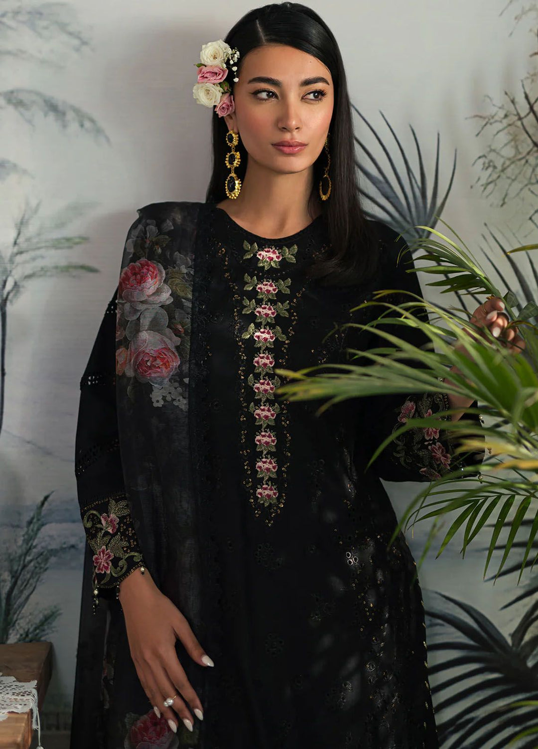 Ayra By Emaan Adeel Embroidered Lawn Suit Unstitched 3 Piece EA24AL AR-05 - Luxury Summer Collection