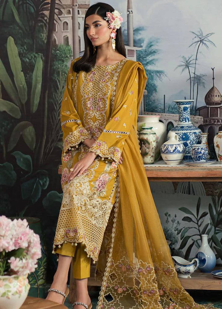 Ayra By Emaan Adeel Embroidered Lawn Suit Unstitched 3 Piece EA24AL AR-06 - Luxury Summer Collection