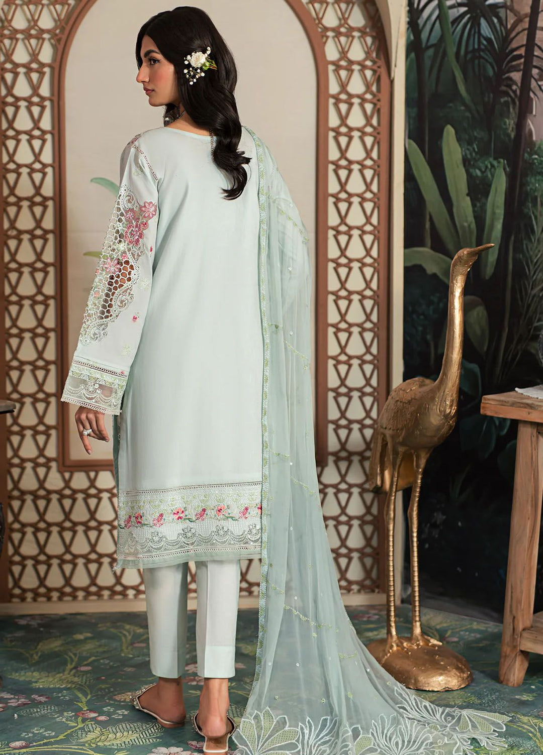 Ayra By Emaan Adeel Embroidered Lawn Suit Unstitched 3 Piece EA24AL AR-07 - Luxury Summer Collection