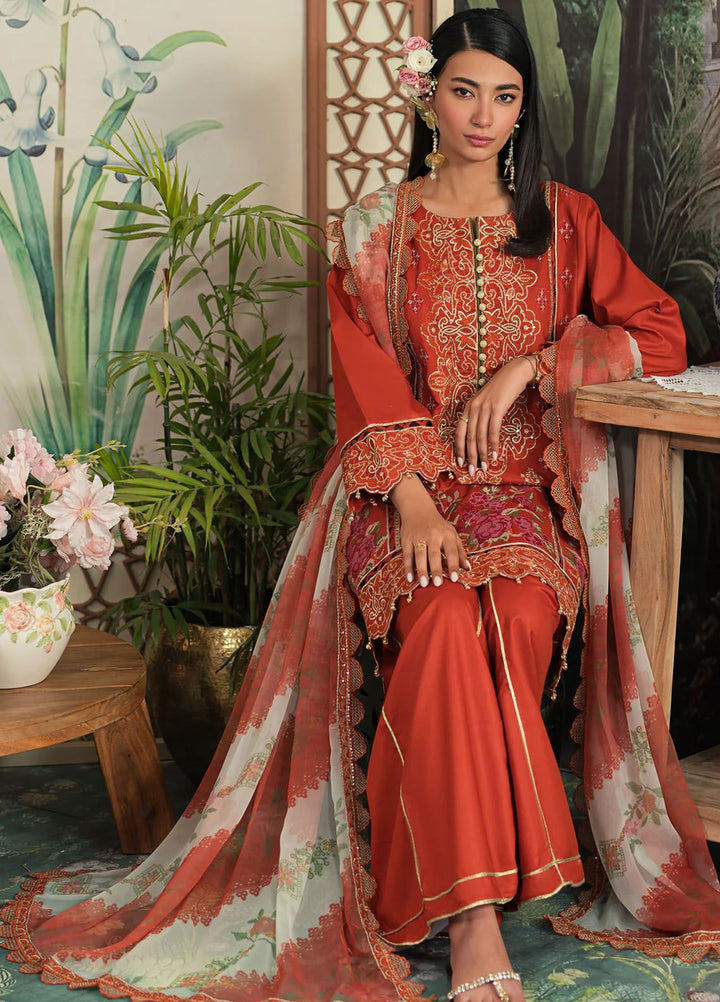 Ayra By Emaan Adeel Embroidered Lawn Suit Unstitched 3 Piece EA24AL AR-08 - Luxury Summer Collection