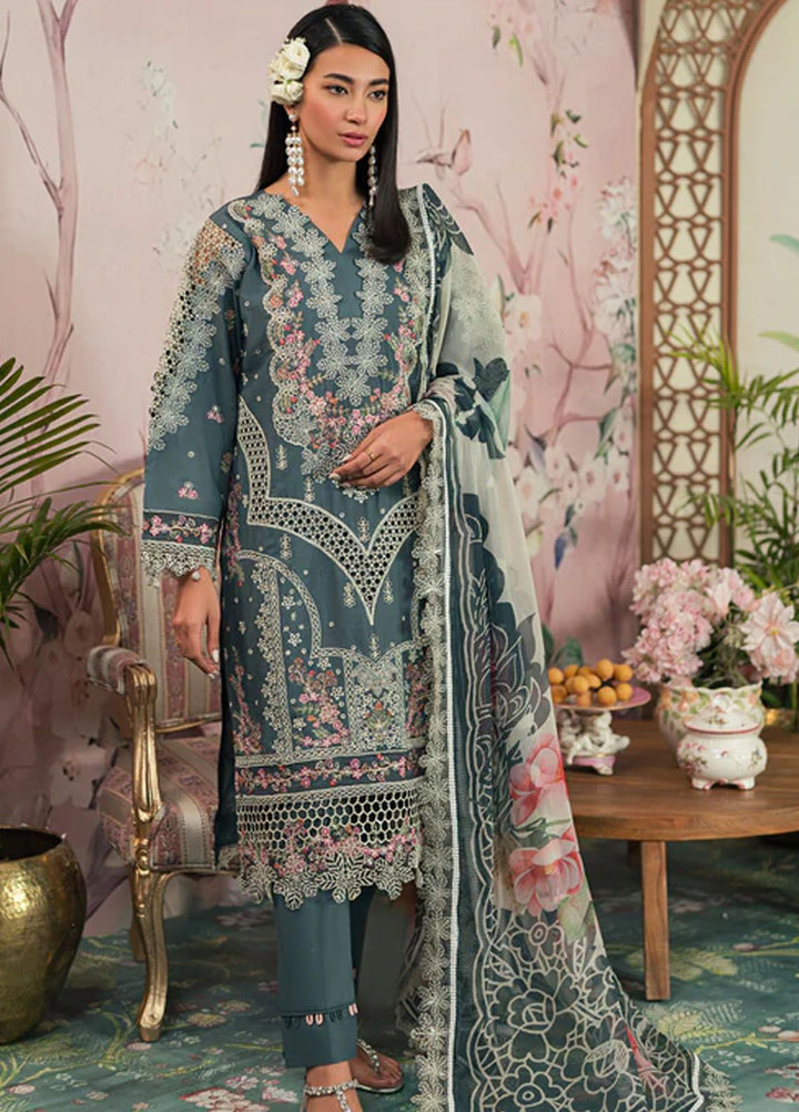 Ayra By Emaan Adeel Embroidered Lawn Suit Unstitched 3 Piece EA24AL AR-09 - Luxury Summer Collection