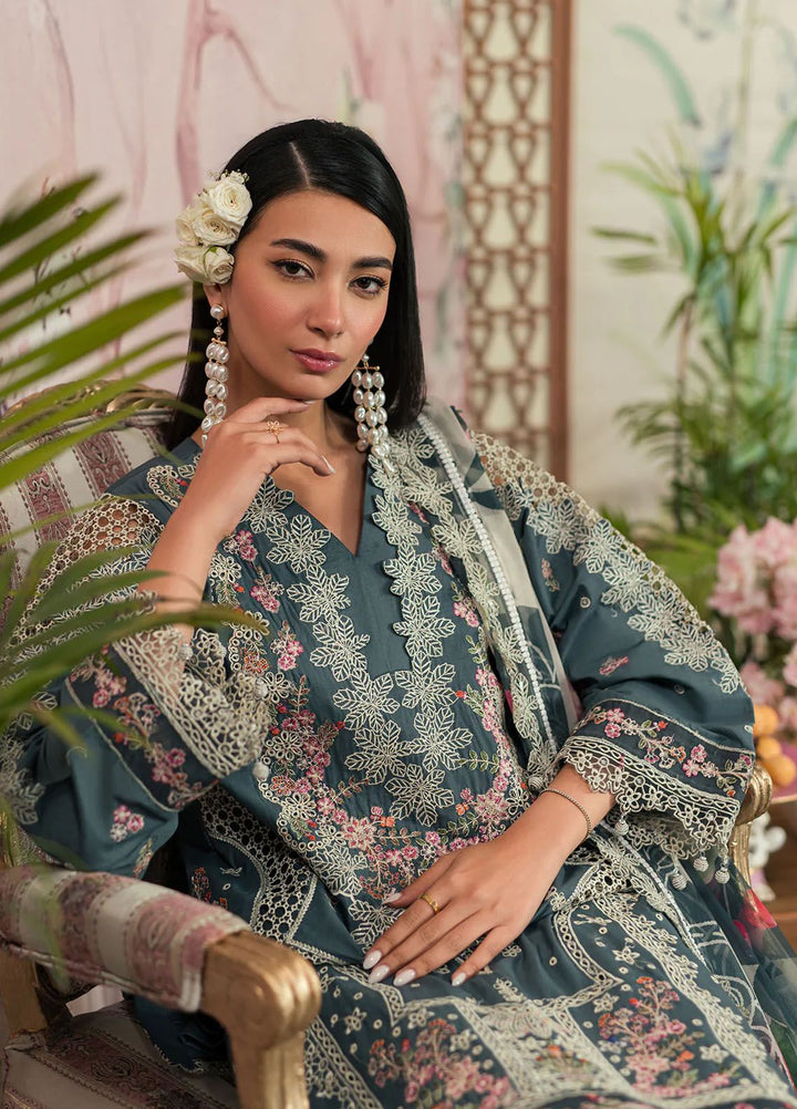 Ayra By Emaan Adeel Embroidered Lawn Suit Unstitched 3 Piece EA24AL AR-09 - Luxury Summer Collection