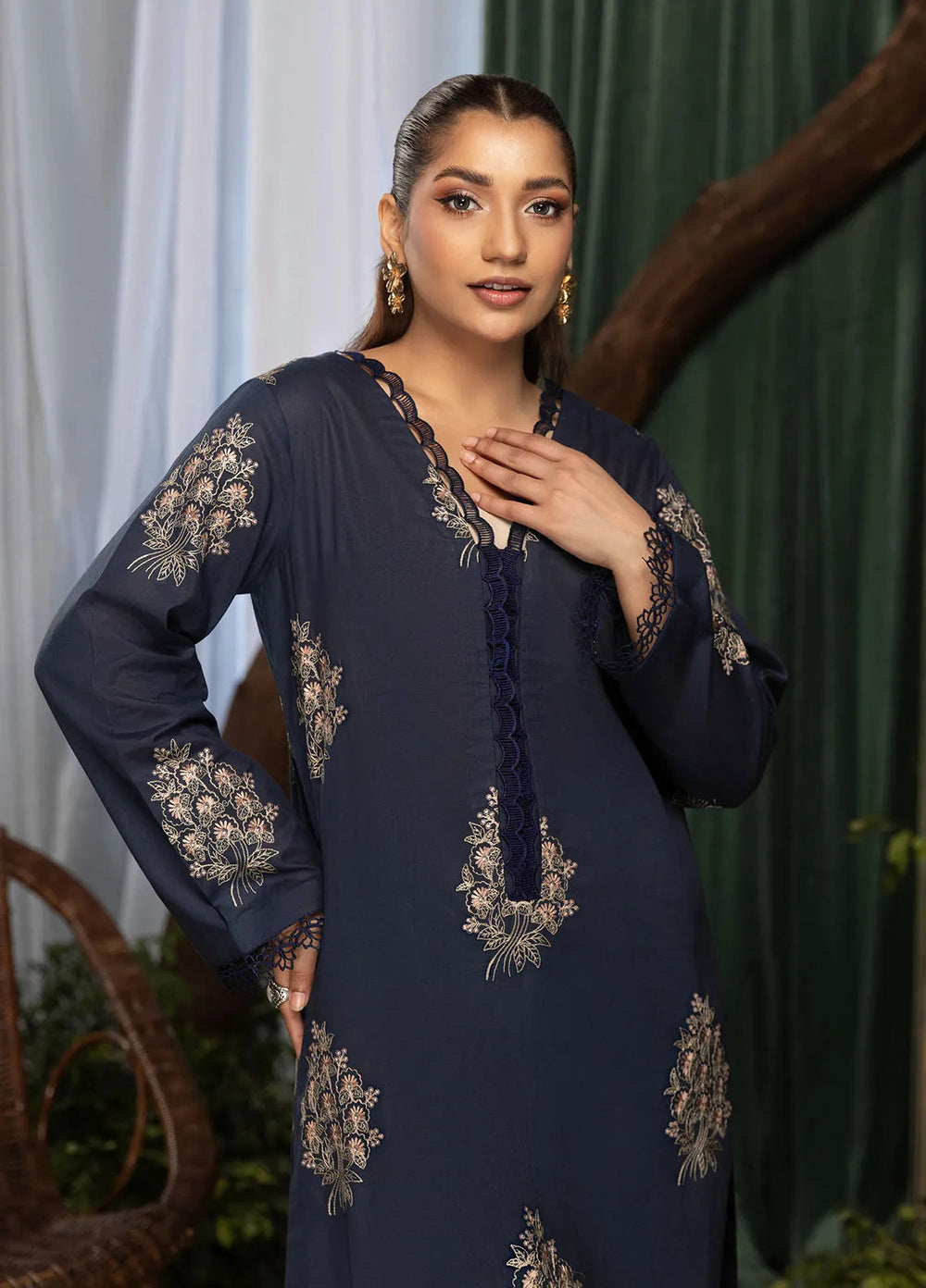 Ayra by Meeral Embroidered Lawn Suit Unstitched 2 Piece MRL24AR Washi - Summer Collection
