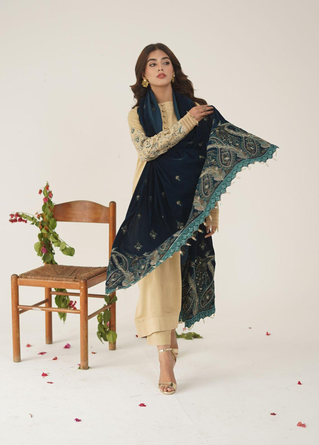 Ayra by Muraad Embroidered Raw Silk Suits Unstitched 3 Piece MU22AR A-002 Mahroosh - Luxury Winter Collection