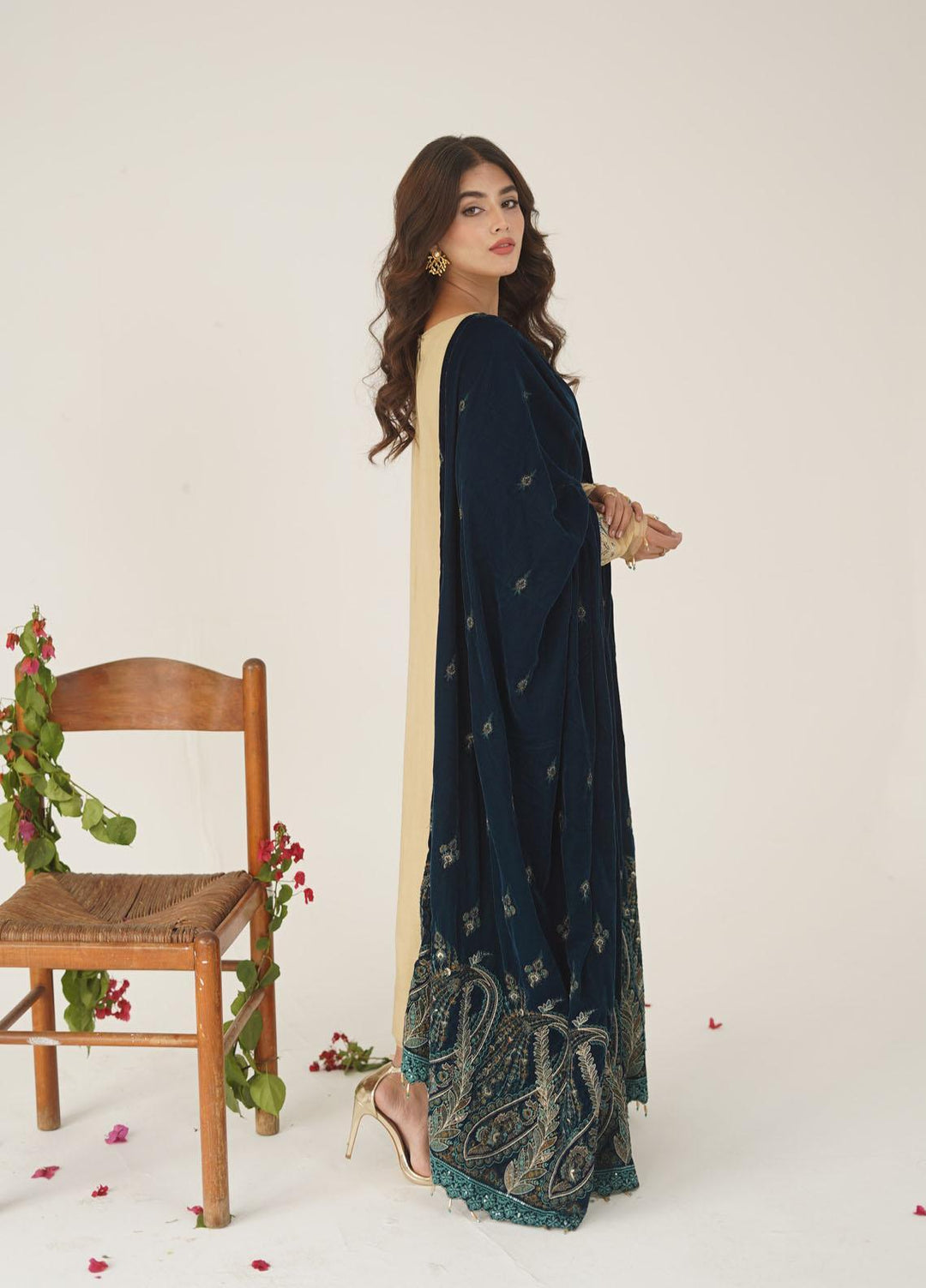 Ayra by Muraad Embroidered Raw Silk Suits Unstitched 3 Piece MU22AR A-002 Mahroosh - Luxury Winter Collection