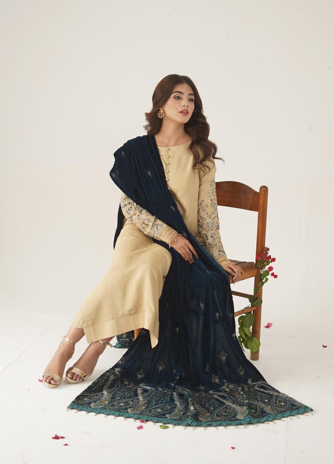 Ayra by Muraad Embroidered Raw Silk Suits Unstitched 3 Piece MU22AR A-002 Mahroosh - Luxury Winter Collection