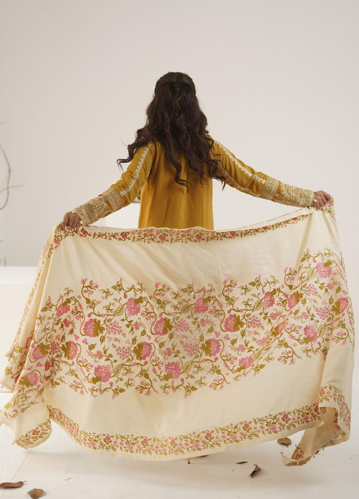 Ayra by Muraad Embroidered Raw Silk Suits Unstitched 3 Piece MU22AR A-005 Arzu - Luxury Winter Collection