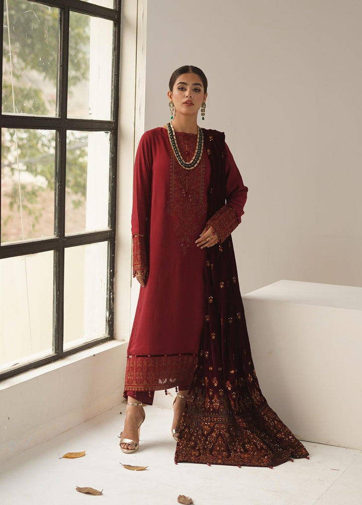 Ayra by Muraad Embroidered Raw Silk Suits Unstitched 3 Piece MU22AR A-006 Jahan Ara - Luxury Winter Collection