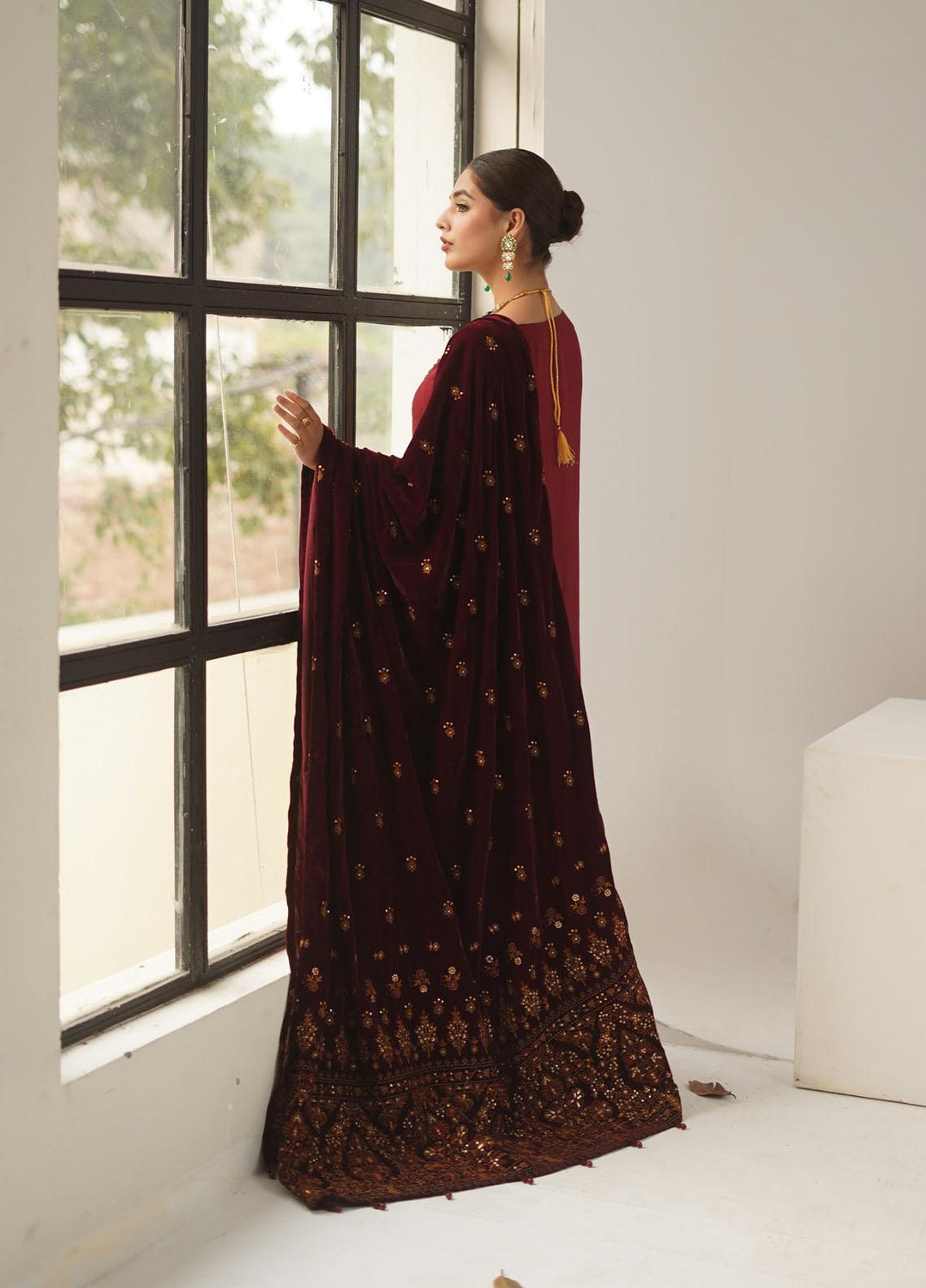 Ayra by Muraad Embroidered Raw Silk Suits Unstitched 3 Piece MU22AR A-006 Jahan Ara - Luxury Winter Collection