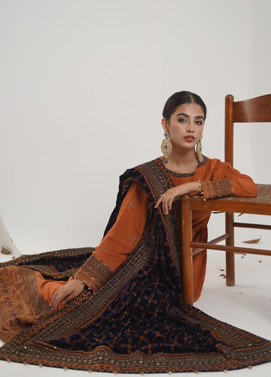 Ayra by Muraad Embroidered Raw Silk Suits Unstitched 3 Piece MU22AR A-007 Nureh - Luxury Winter Collection