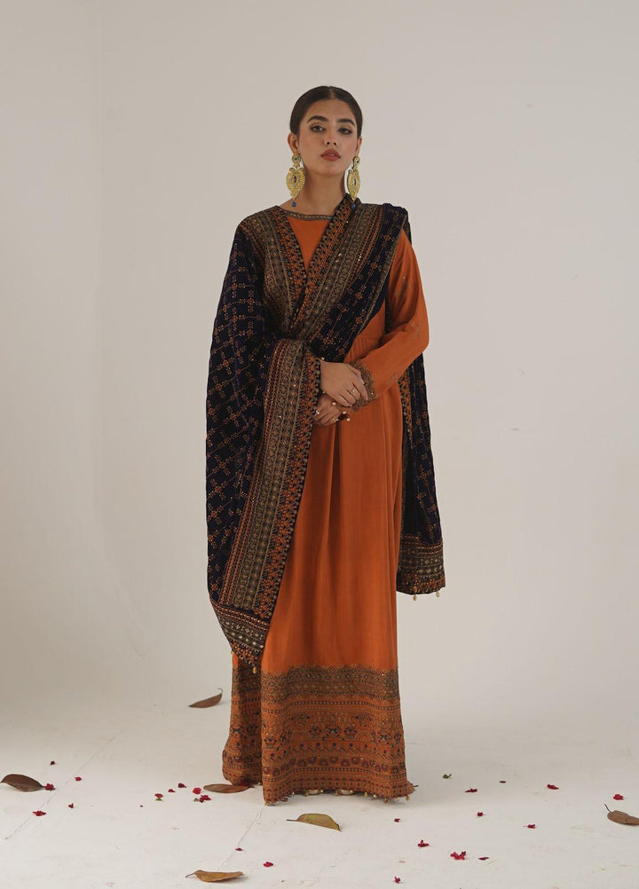 Ayra by Muraad Embroidered Raw Silk Suits Unstitched 3 Piece MU22AR A-007 Nureh - Luxury Winter Collection