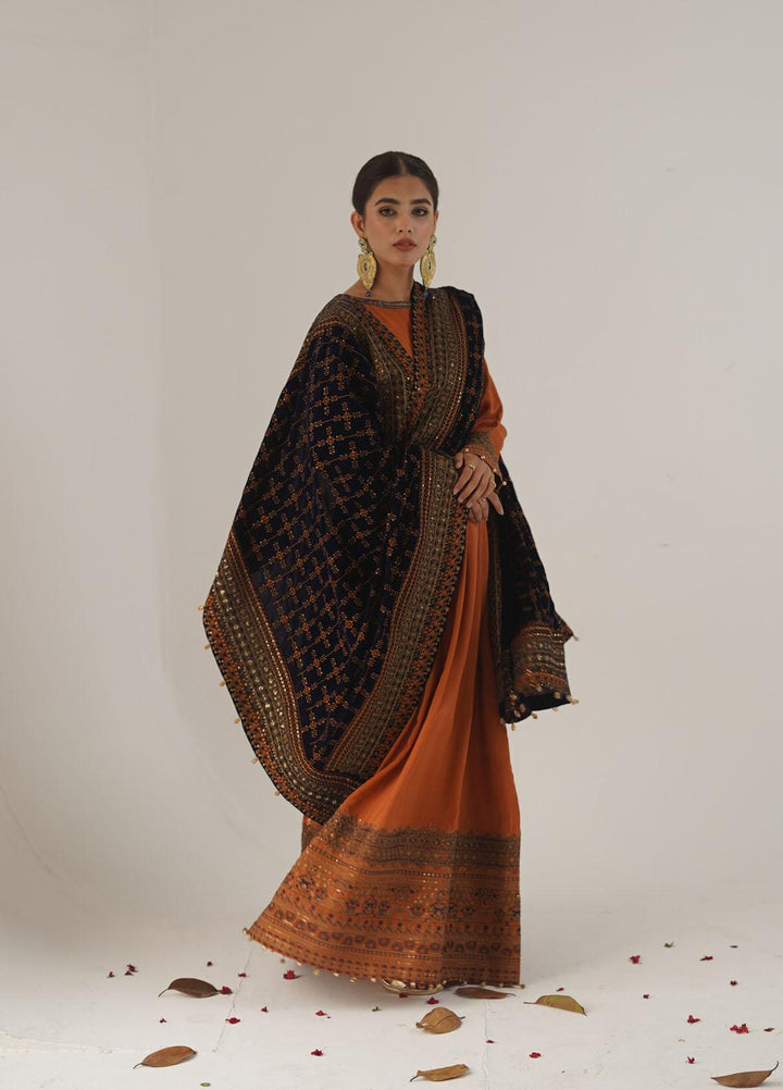 Ayra by Muraad Embroidered Raw Silk Suits Unstitched 3 Piece MU22AR A-007 Nureh - Luxury Winter Collection