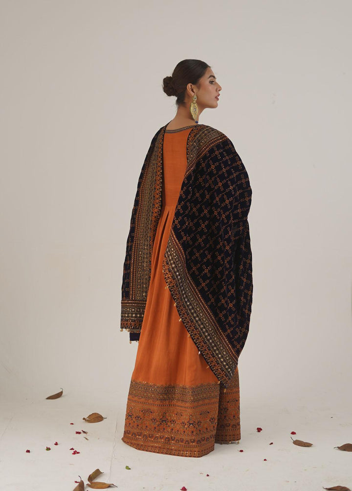 Ayra by Muraad Embroidered Raw Silk Suits Unstitched 3 Piece MU22AR A-007 Nureh - Luxury Winter Collection