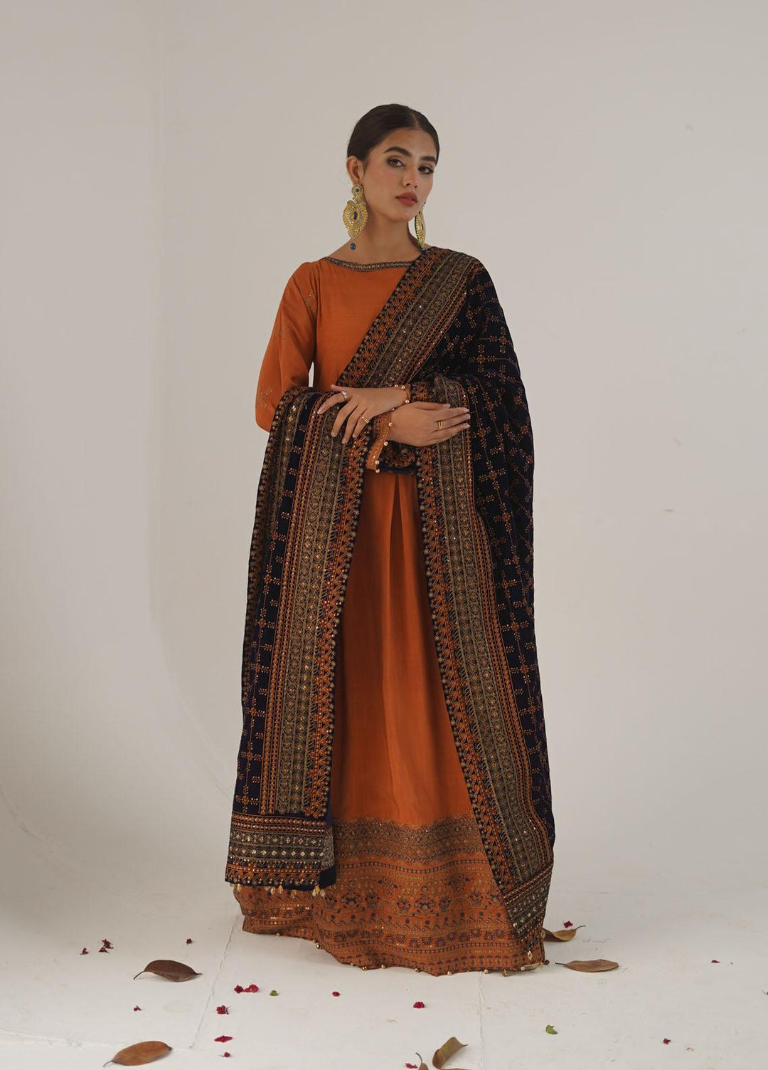 Ayra by Muraad Embroidered Raw Silk Suits Unstitched 3 Piece MU22AR A-007 Nureh - Luxury Winter Collection