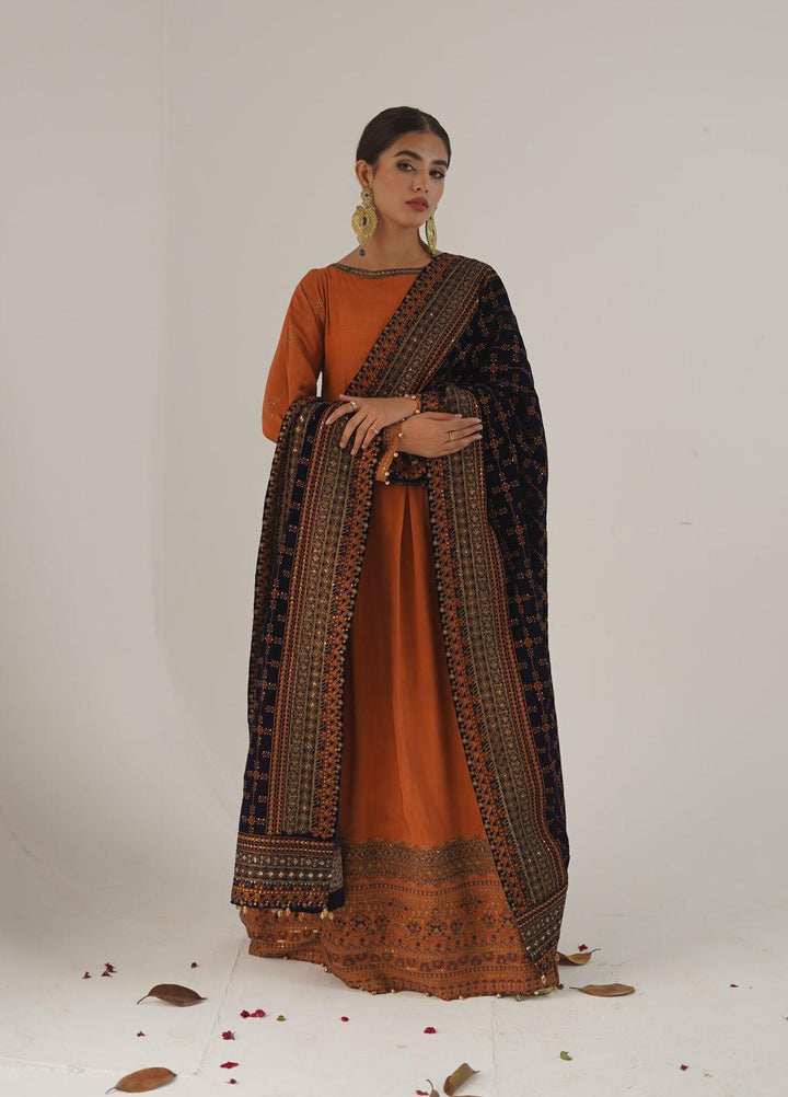 Ayra by Muraad Embroidered Raw Silk Suits Unstitched 3 Piece MU22AR A-007 Nureh - Luxury Winter Collection