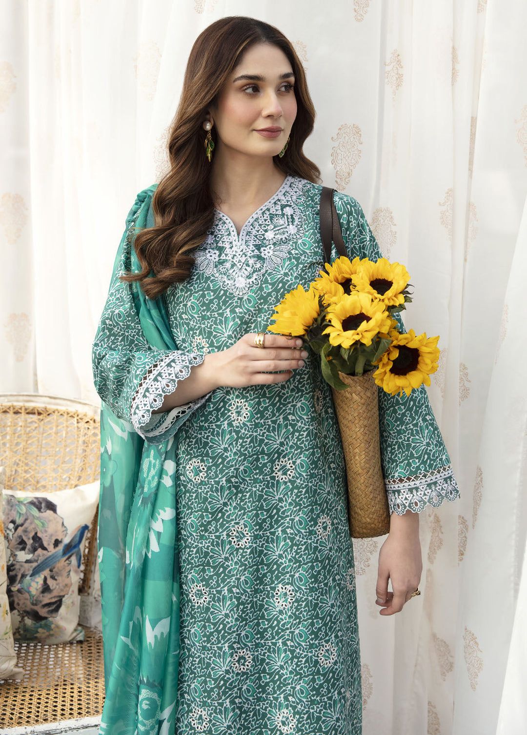 Ayzel By Afrozeh Embroidered Lawn Suits Unstitched 3 Piece AAF24SD AZL-V1-02 Iris - Summer Collection