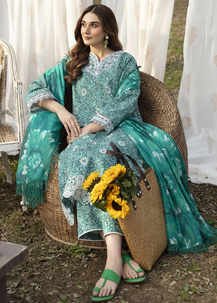 Ayzel By Afrozeh Embroidered Lawn Suits Unstitched 3 Piece AAF24SD AZL-V1-02 Iris - Summer Collection