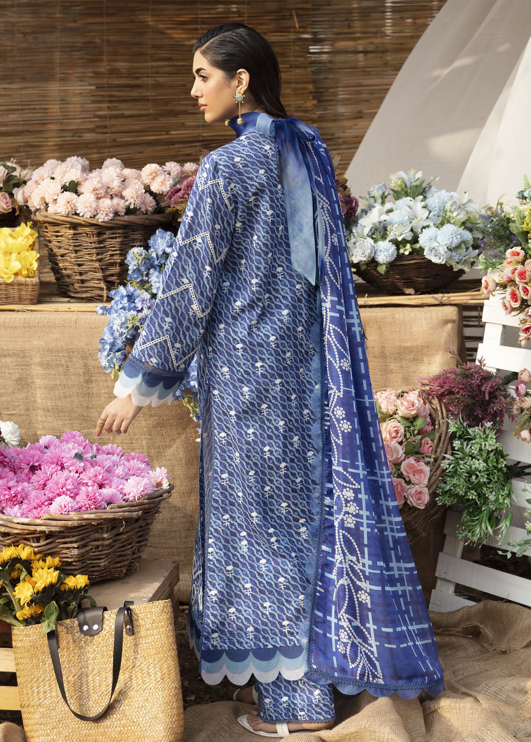 Ayzel By Afrozeh Embroidered Lawn Suits Unstitched 3 Piece AAF24SD AZL-V1-06 Lazuli - Summer Collection