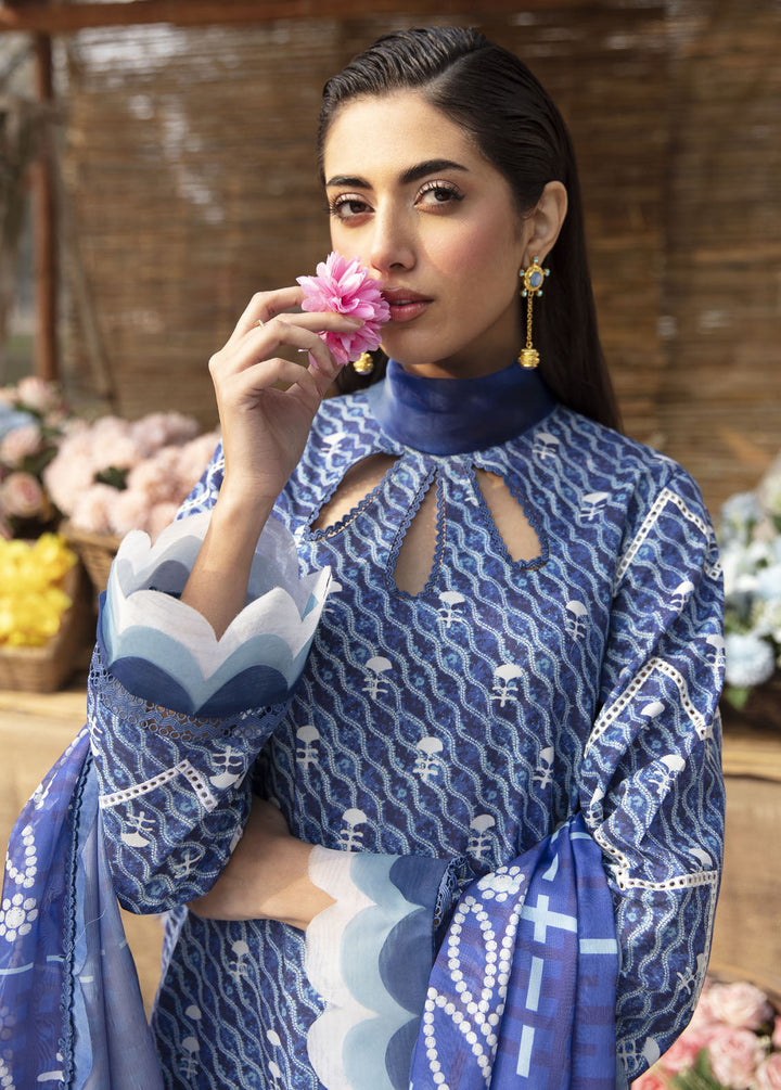 Ayzel By Afrozeh Embroidered Lawn Suits Unstitched 3 Piece AAF24SD AZL-V1-06 Lazuli - Summer Collection