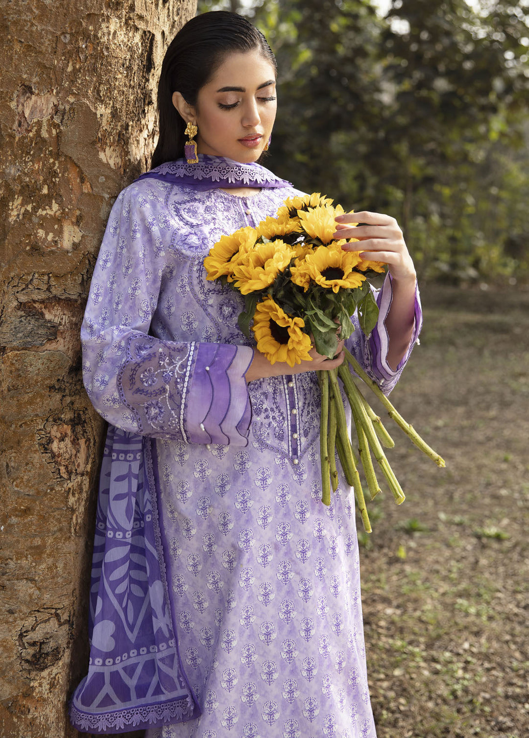 Ayzel By Afrozeh Embroidered Lawn Suits Unstitched 3 Piece AAF24SD AZL-V1-07 Freesia - Summer Collection