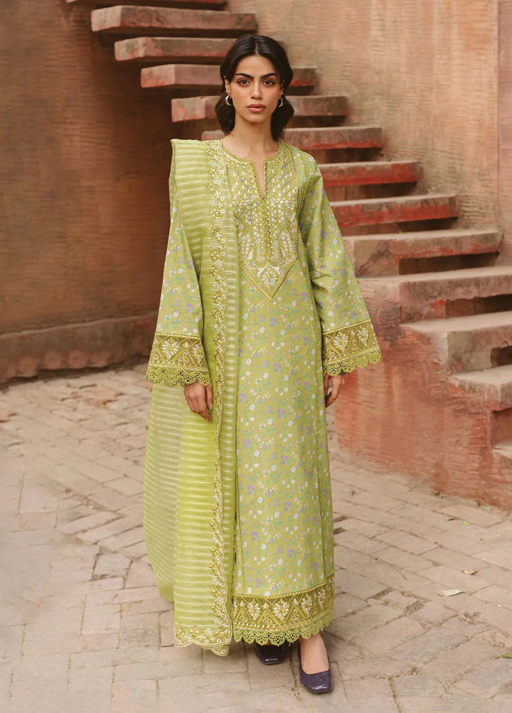 Ayzel by Afrozeh Embroidered Lawn Suits Unstitched 3 Piece D-01 Verda - Core Collection