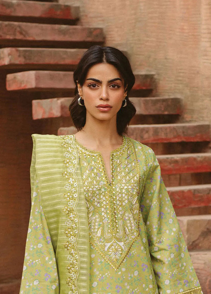 Ayzel by Afrozeh Embroidered Lawn Suits Unstitched 3 Piece D-01 Verda - Core Collection