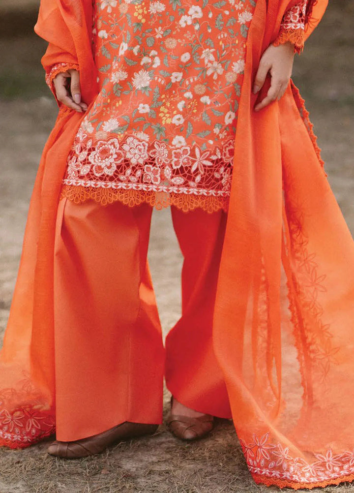 Ayzel by Afrozeh Embroidered Lawn Suits Unstitched 3 Piece D-02 Celine - Core Collection