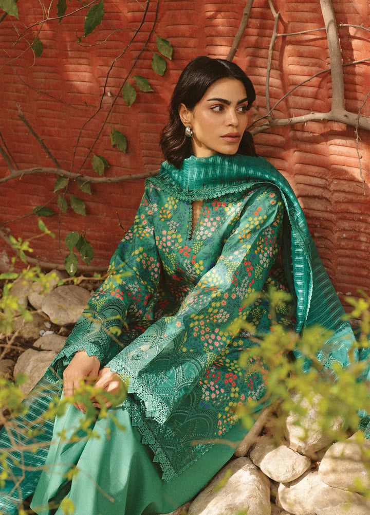 Ayzel by Afrozeh Embroidered Lawn Suits Unstitched 3 Piece D-05 Sanya - Core Collection