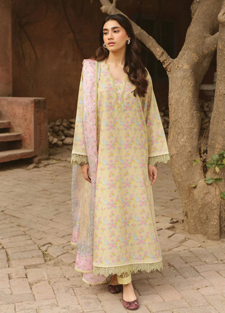 Ayzel by Afrozeh Embroidered Lawn Suits Unstitched 3 Piece D-07 Orla - Core Collection