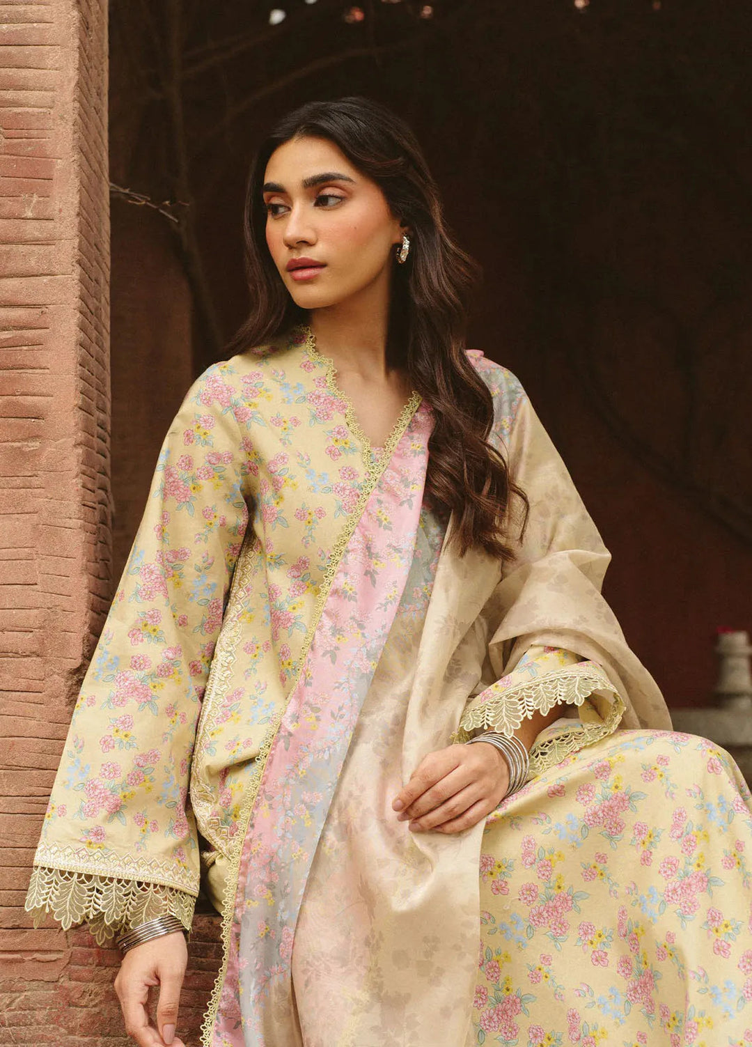 Ayzel by Afrozeh Embroidered Lawn Suits Unstitched 3 Piece D-07 Orla - Core Collection
