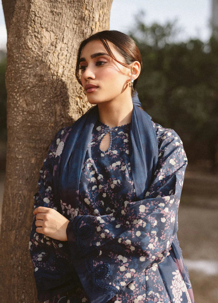 Ayzel by Afrozeh Embroidered Lawn Suits Unstitched 3 Piece D-08 Evana - Core Collection