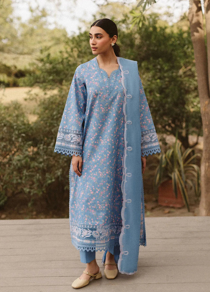 Ayzel by Afrozeh Embroidered Lawn Suits Unstitched 3 Piece D-10 Brielle - Core Collection