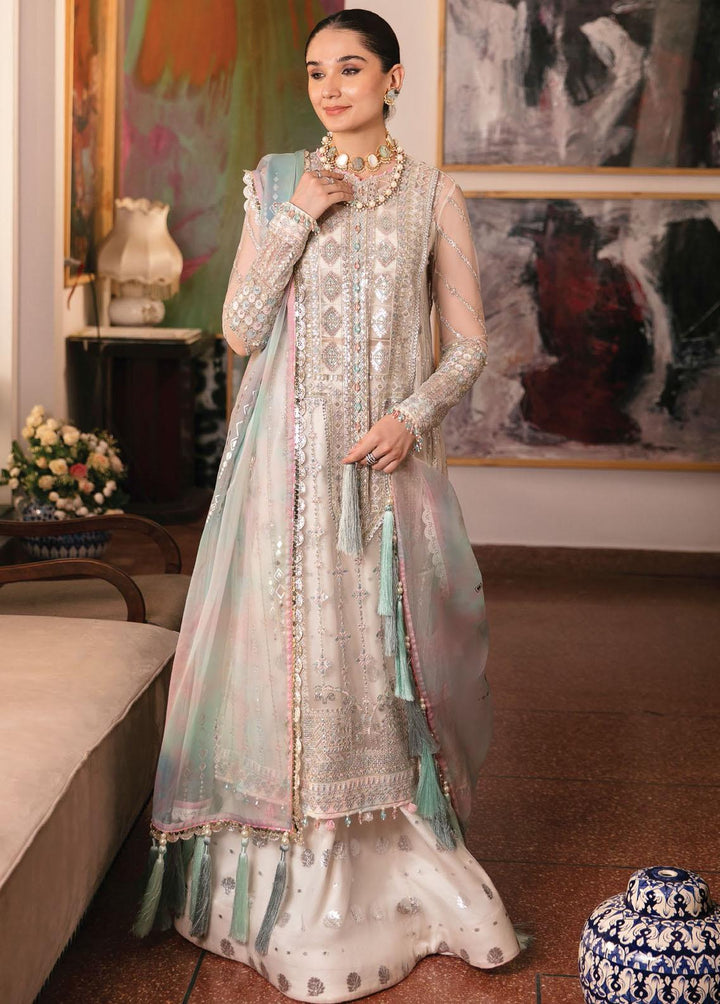 Ayzel By Afrozeh Embroidered Chiffon Suits Unstitched 3 Piece AF22A Ayina - Luxury Collection