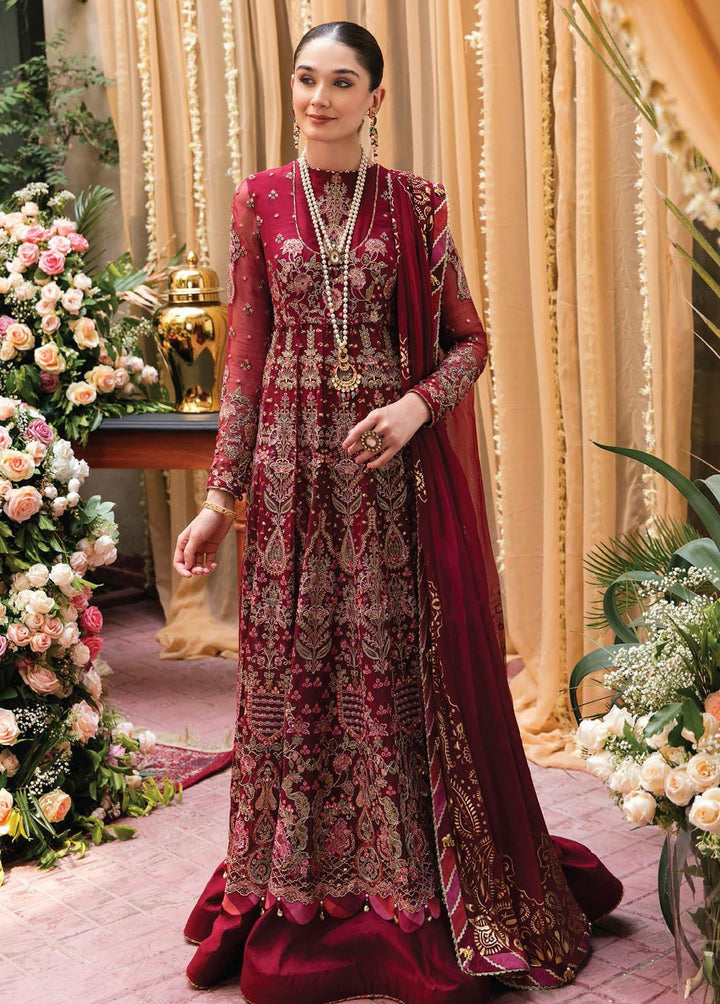 Ayzel By Afrozeh Embroidered Chiffon Suits Unstitched 3 Piece AF22A Golnaz - Luxury Collection