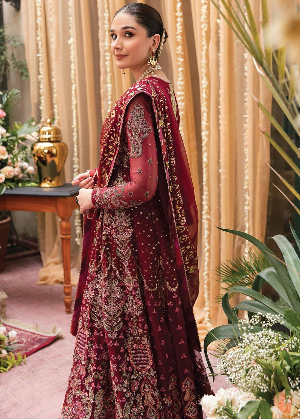 Ayzel By Afrozeh Embroidered Chiffon Suits Unstitched 3 Piece AF22A Golnaz - Luxury Collection