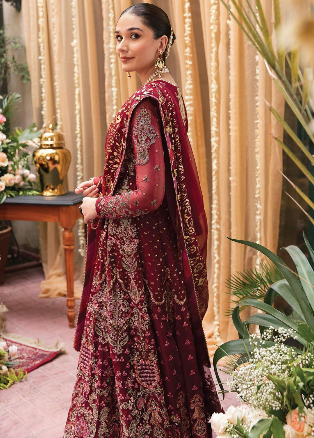 Ayzel By Afrozeh Embroidered Chiffon Suits Unstitched 3 Piece AF22A Golnaz - Luxury Collection