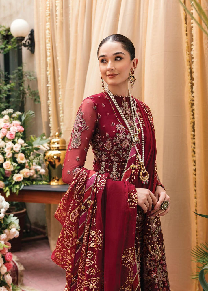 Ayzel By Afrozeh Embroidered Chiffon Suits Unstitched 3 Piece AF22A Golnaz - Luxury Collection