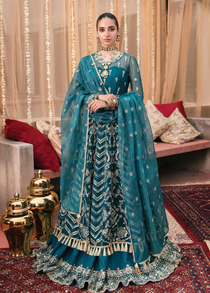 Ayzel By Afrozeh Embroidered Chiffon Suits Unstitched 3 Piece AF22A Kerani - Luxury Collection